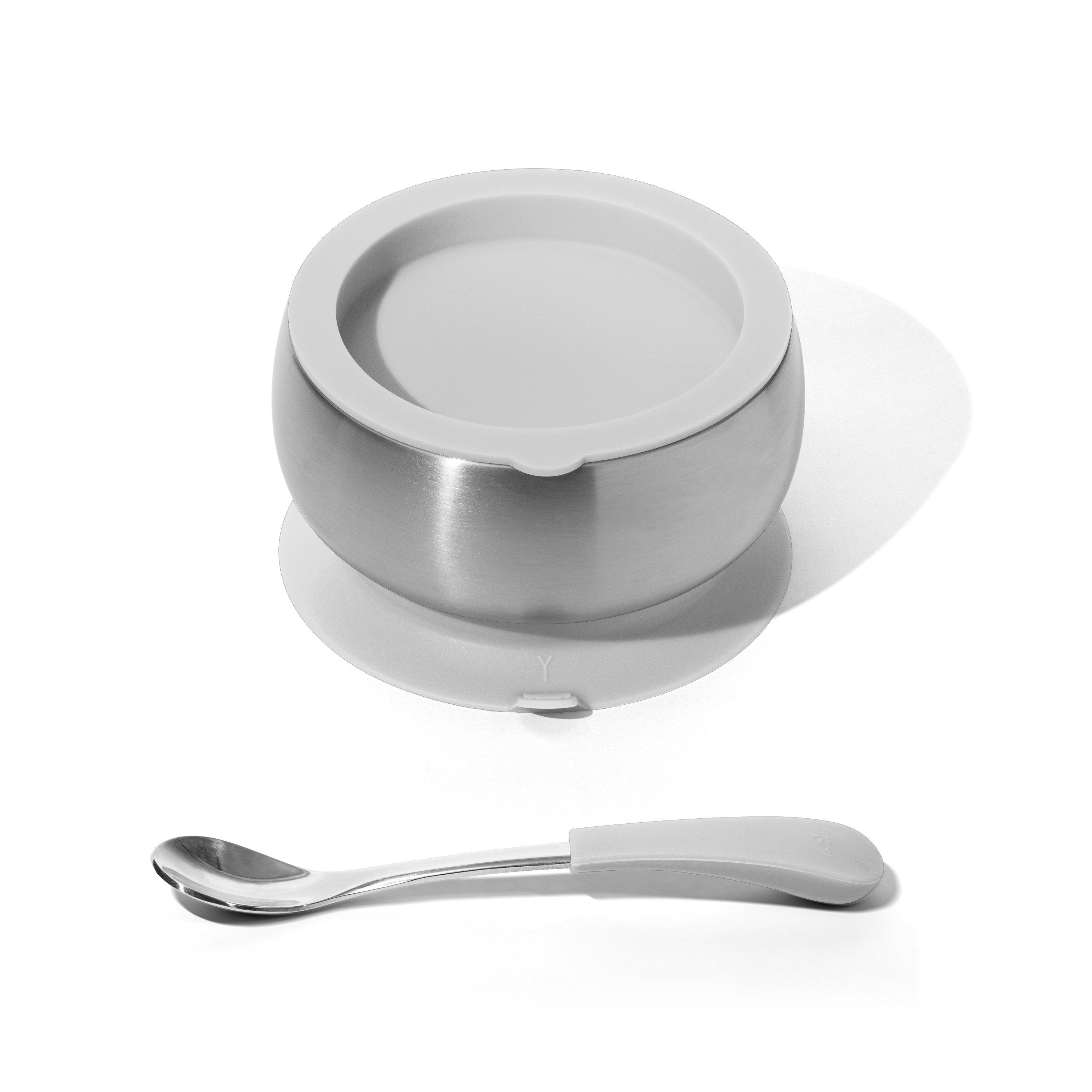 Avanchy Stainless Steel Baby Bowl With Spoon Combo + Air Tight Lid