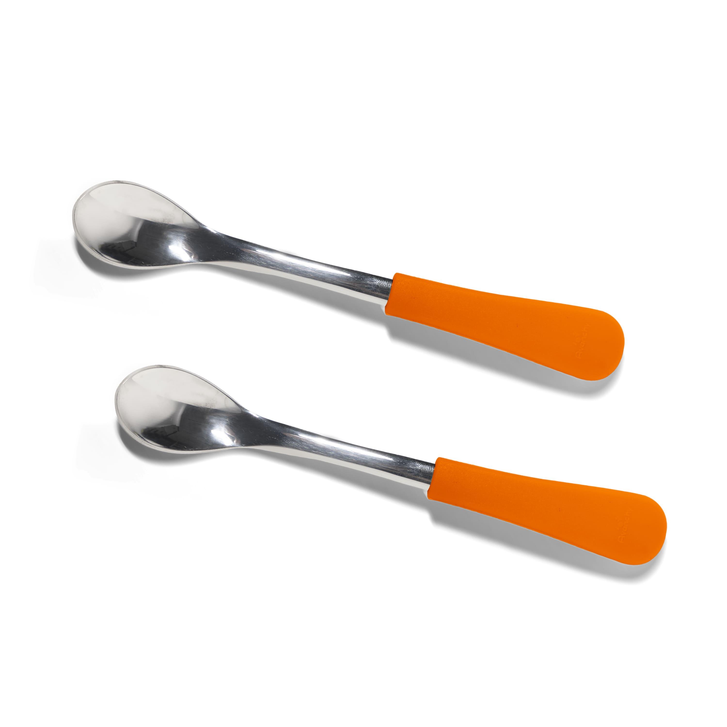 Avanchy Stainless Steel Infant Spoons 2 Pack. (Younger Babies)