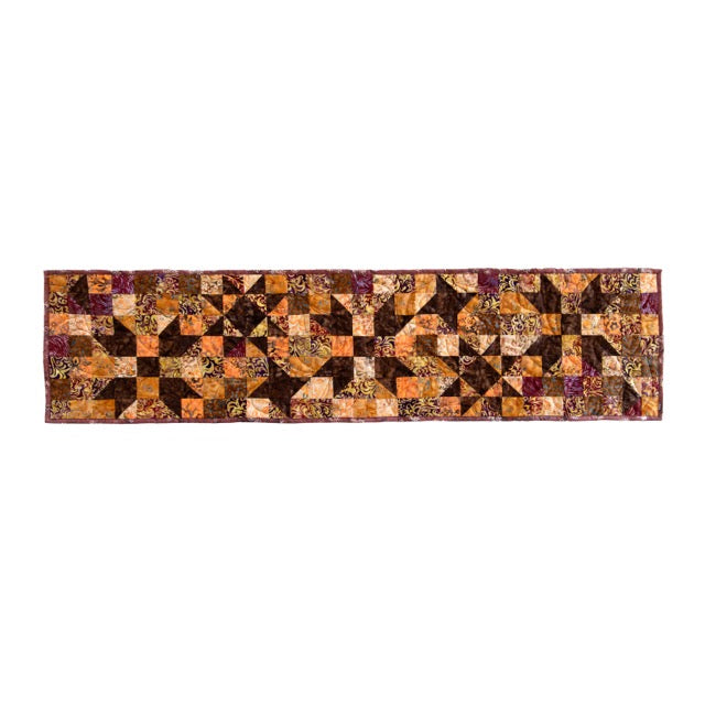 Standout Stars In Falling Leaves Quilted Table Runner Precut Quilt Kit