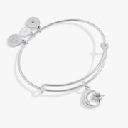 Star And Moon Charm Bangle