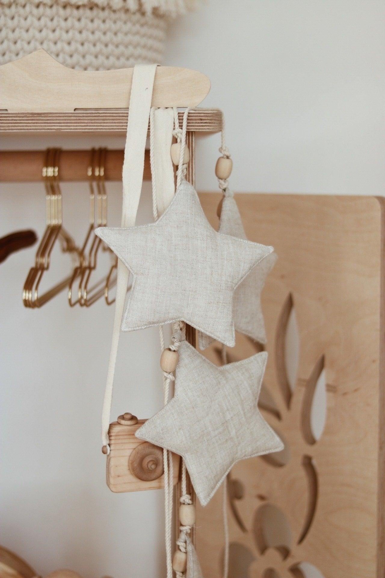 Linen Sand Star Dust Garland With Sand Stars