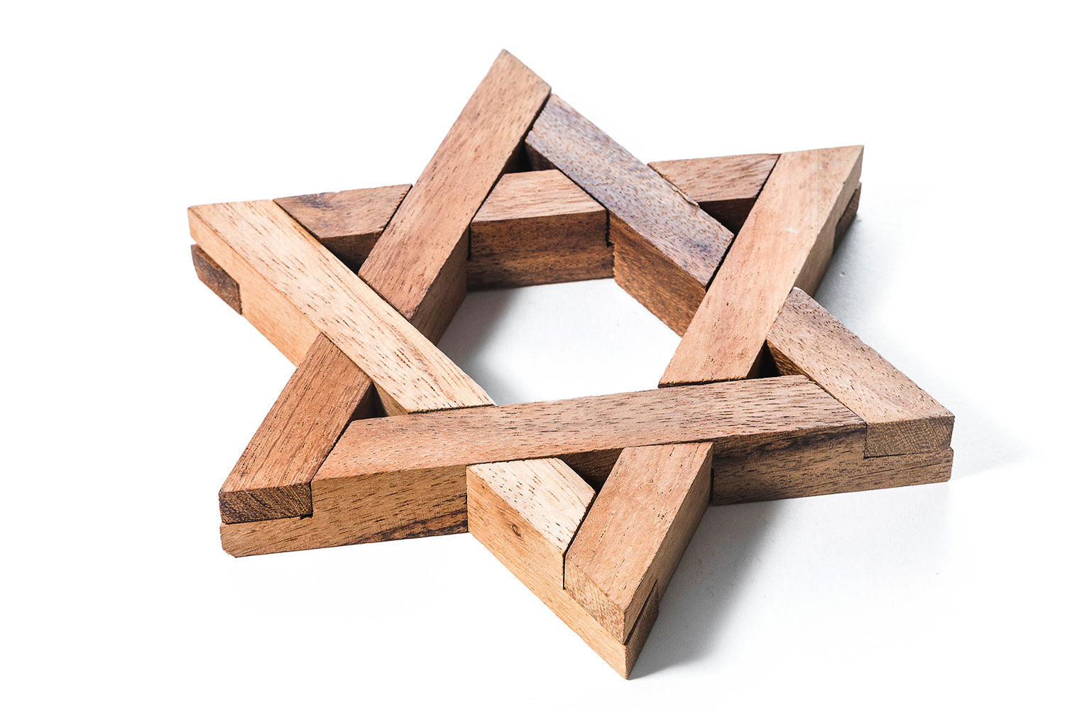 Star Of David Wooden Interlocking Puzzle