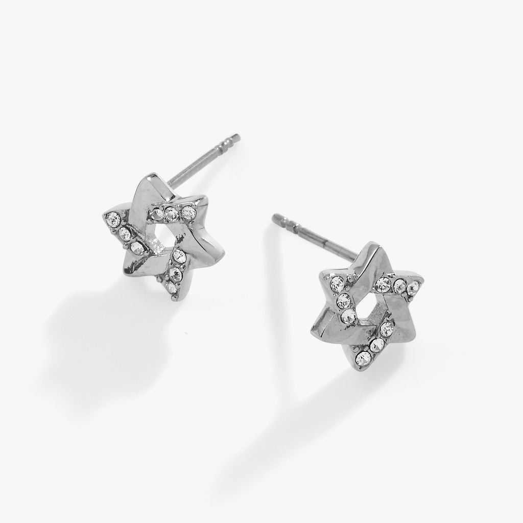 Star Of David Mini Stud Earrings