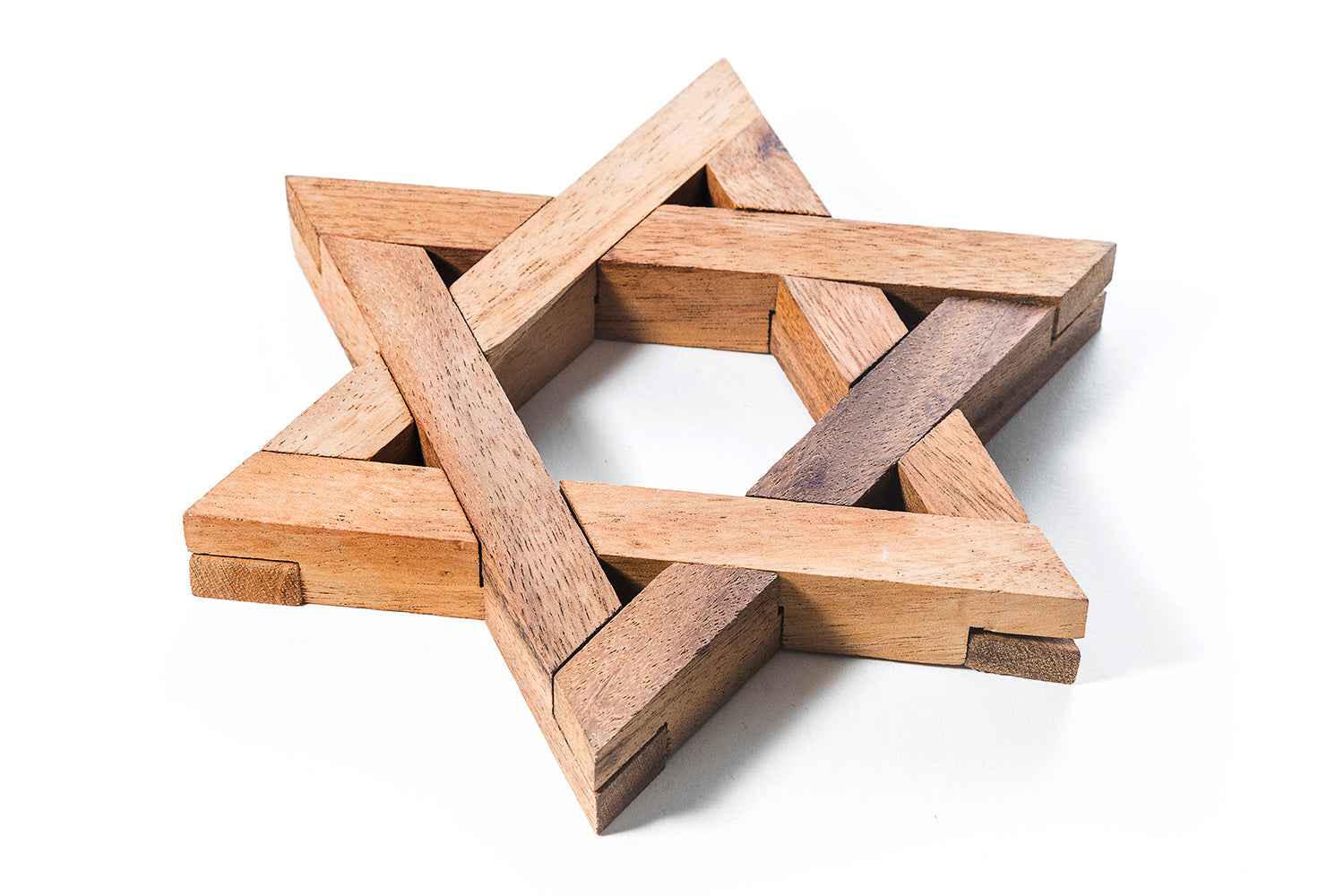 Star Of David Wooden Interlocking Puzzle