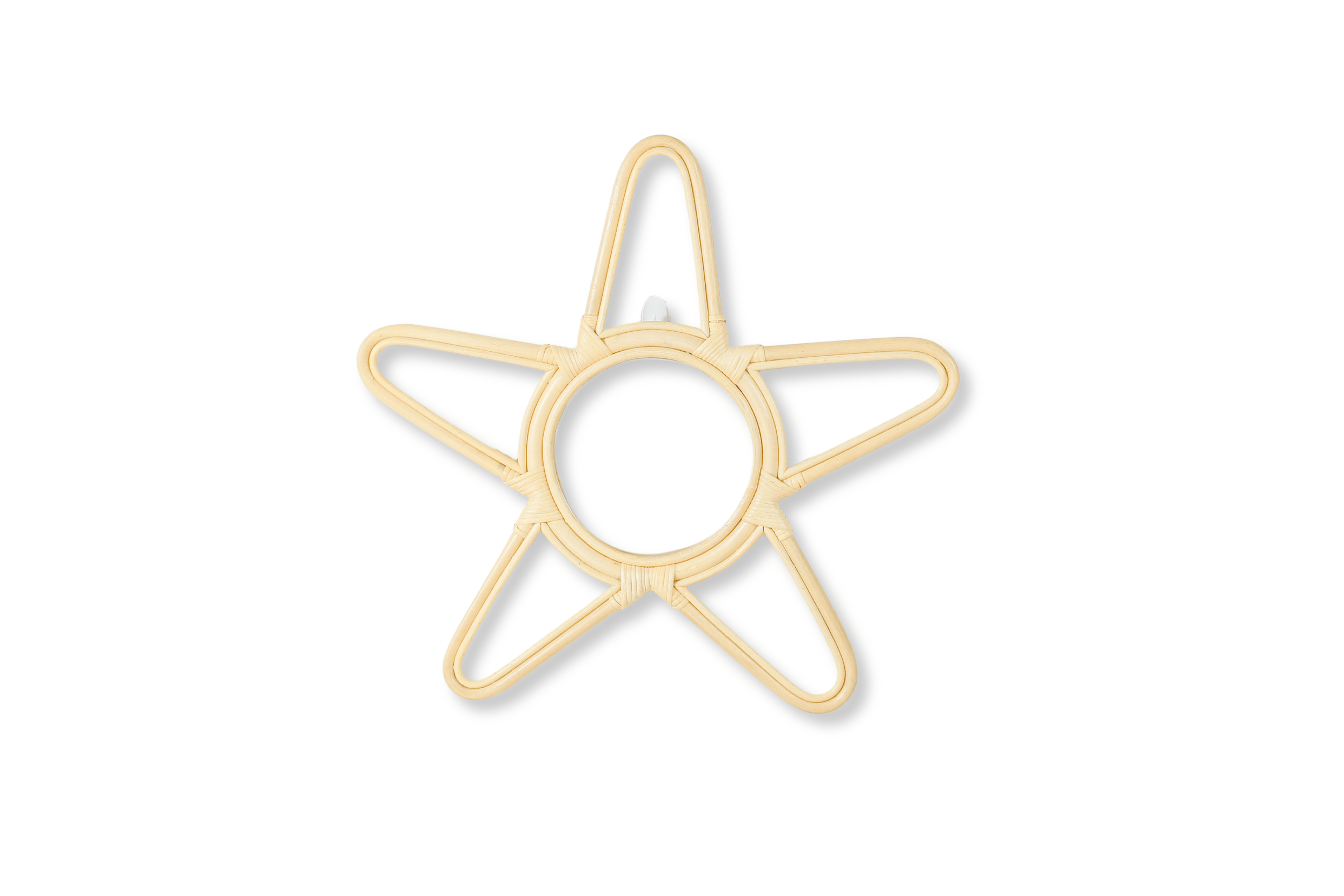 Rattan Star Wall Mirror – Boho & Space Kids Room Decor - Celestial Theme - Universe Theme Kids Room