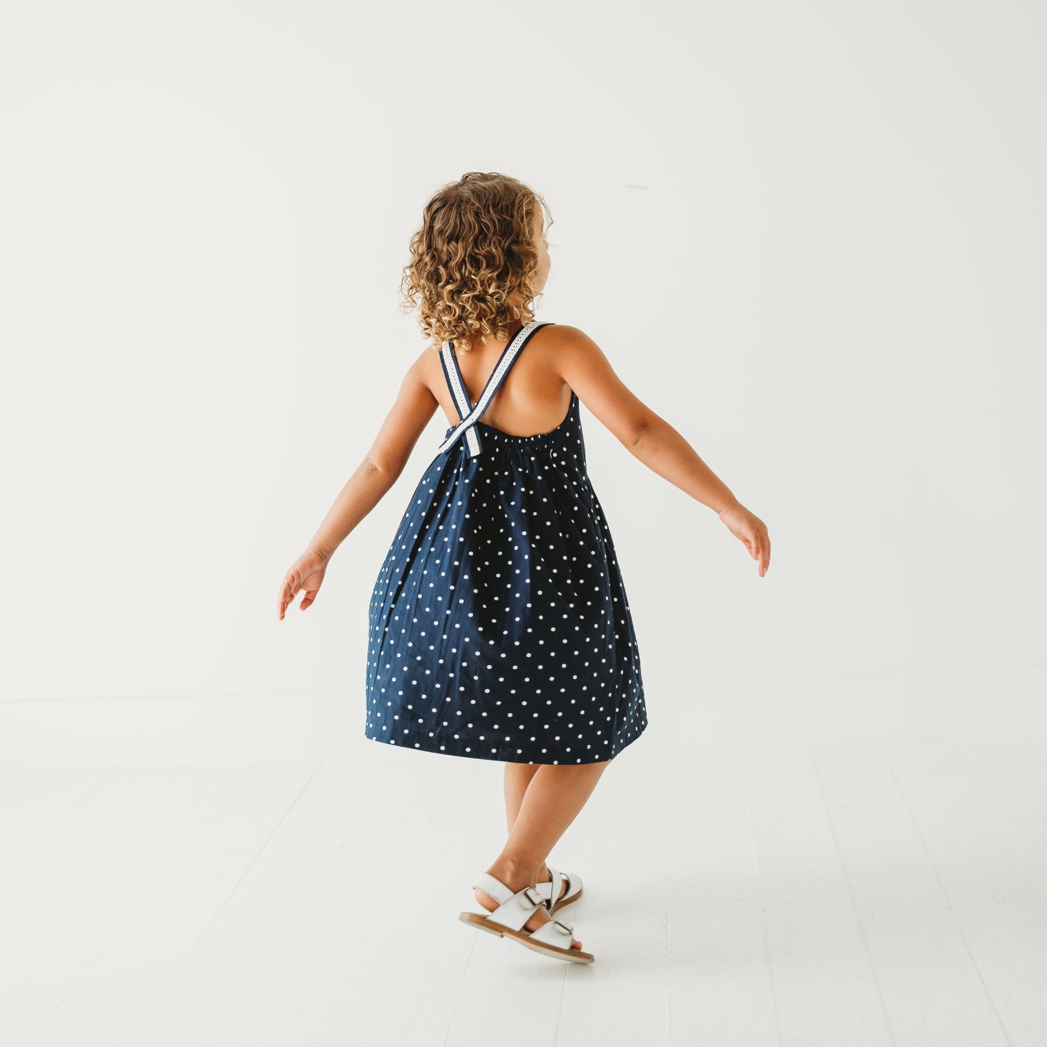 Starlit Nautical Breeze Polka Dress