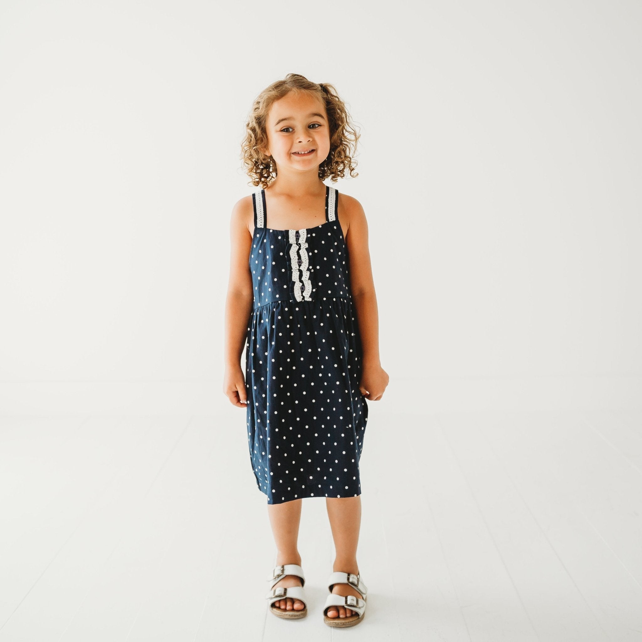 Starlit Nautical Breeze Polka Dress