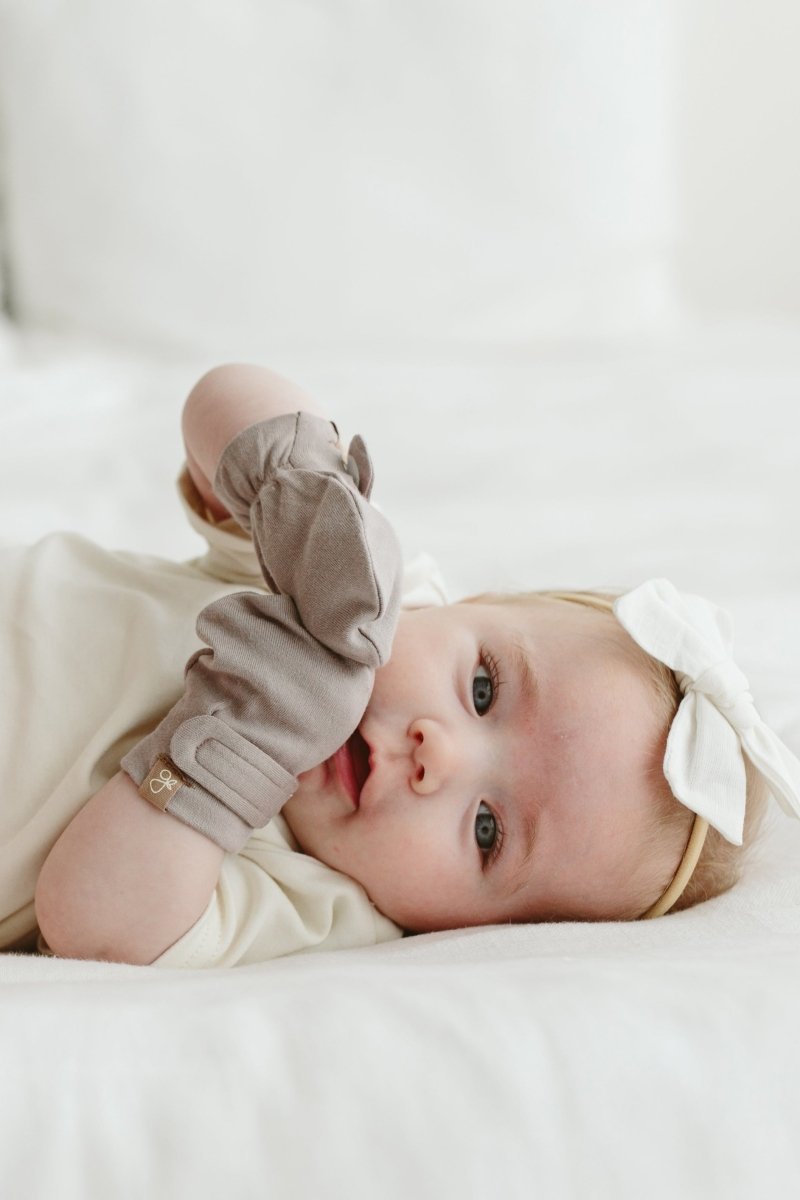 Stay On 3-pack Mitts | Lavender + Dandelion + High Prairie — Bamboo Organic Cotton Blend, 0–6m