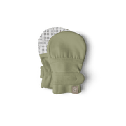 Stay On Mitts | Artichoke — Bamboo Organic Cotton Blend, 0–6m