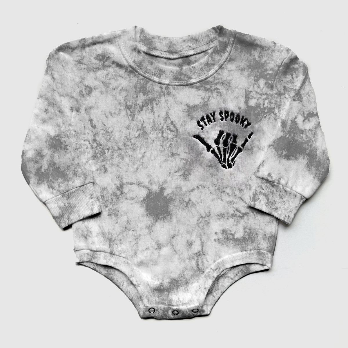 Stay Spooky Tie Dye Halloween Sweatshirt | Matching Family Halloween Outfits | Embroidered Skeleton Crewneck