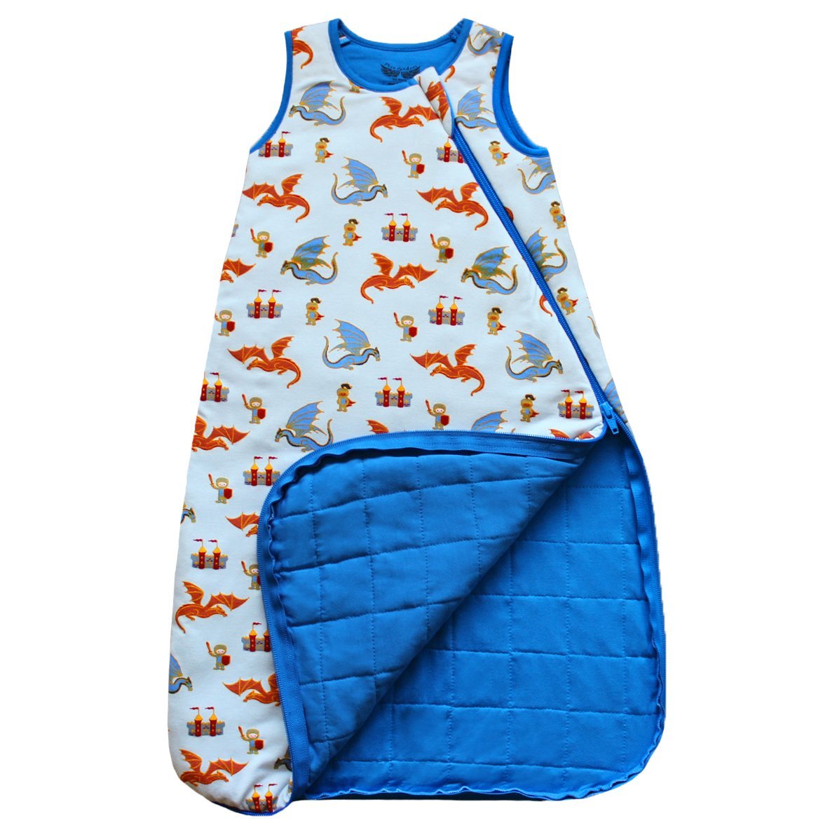 Steel Blue Dragons & Knights Sleep Sack 1.0 Tog