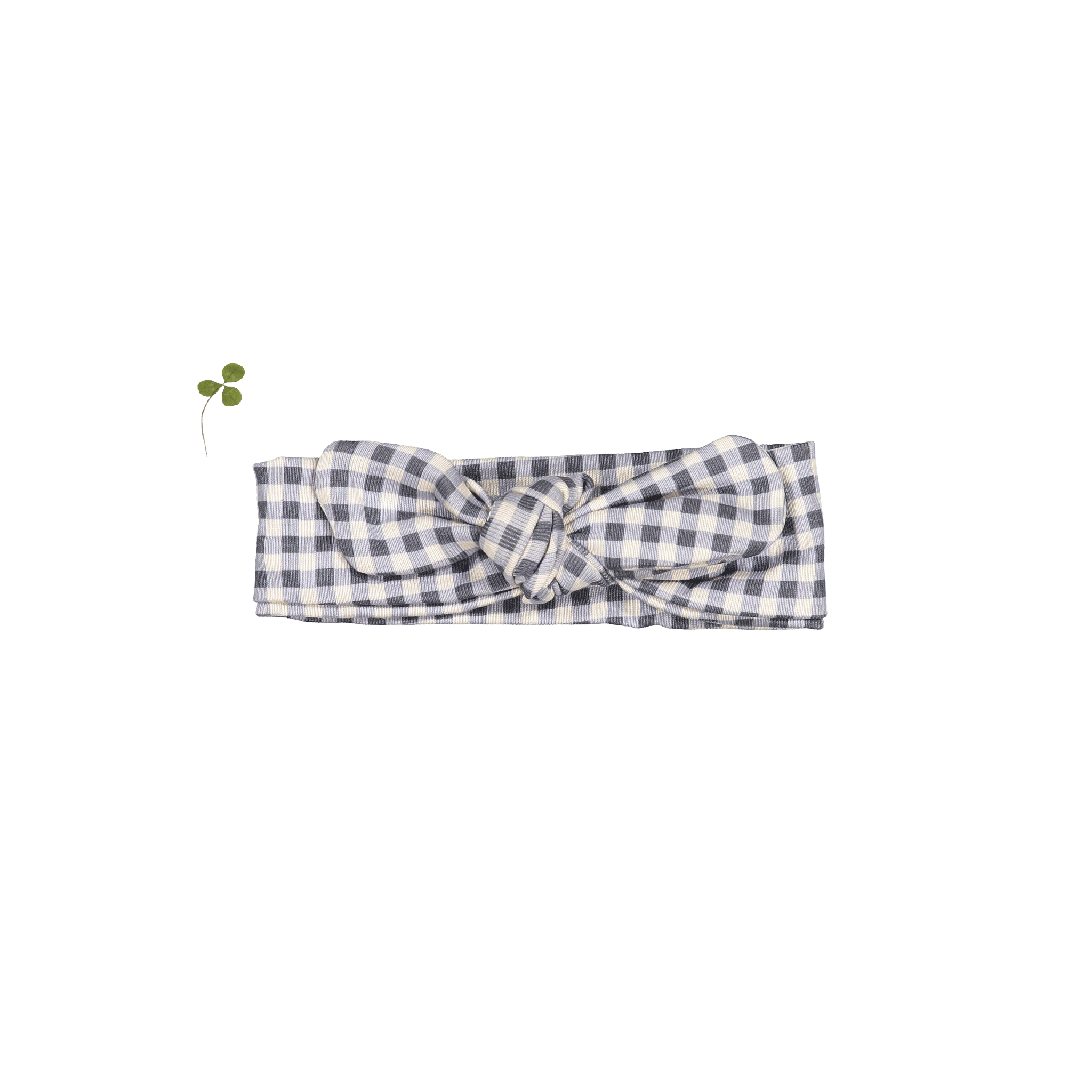 The Printed Headband - Steel Gingham