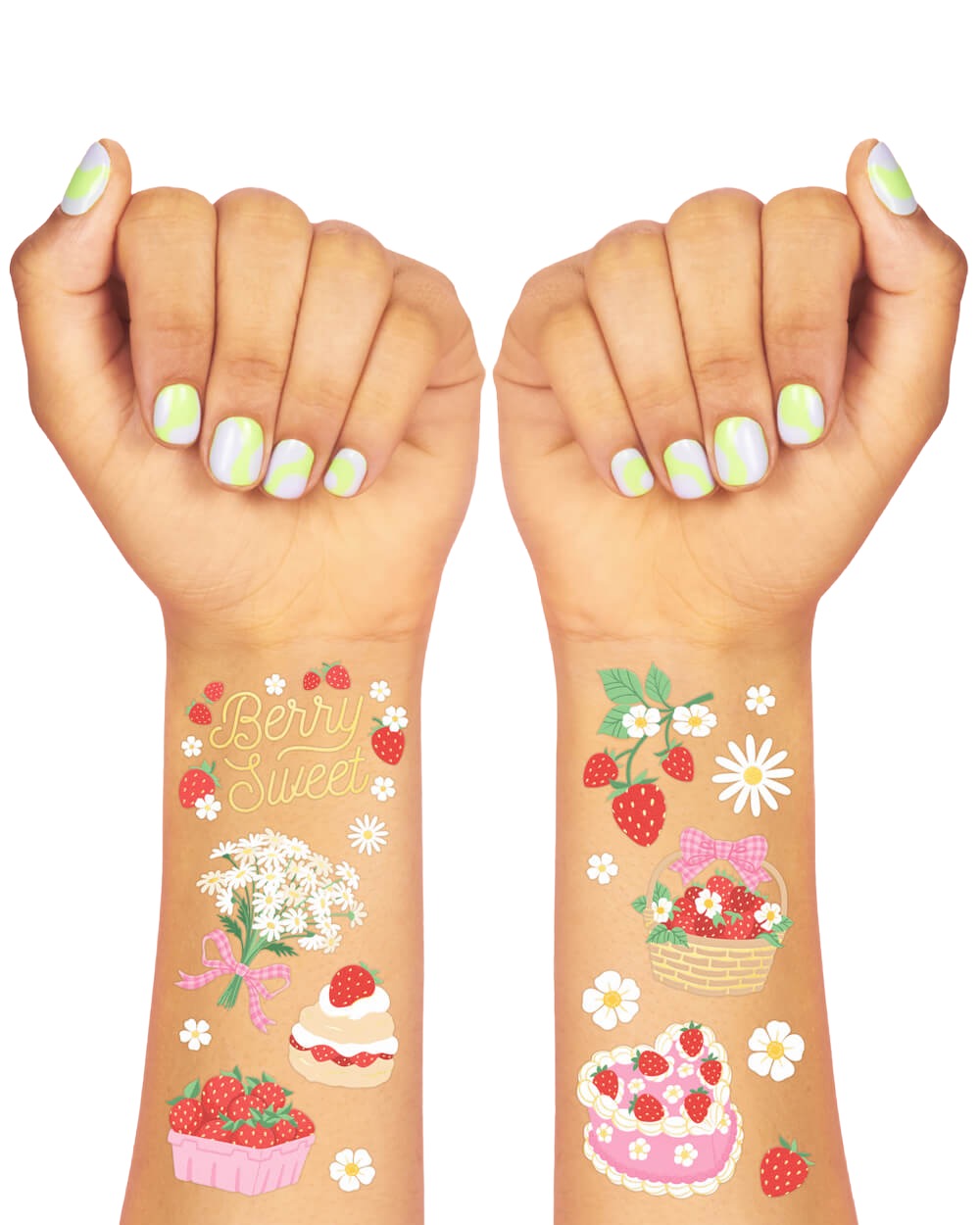 Berry Sweet Tats - 60 Foil Temporary Tattoos