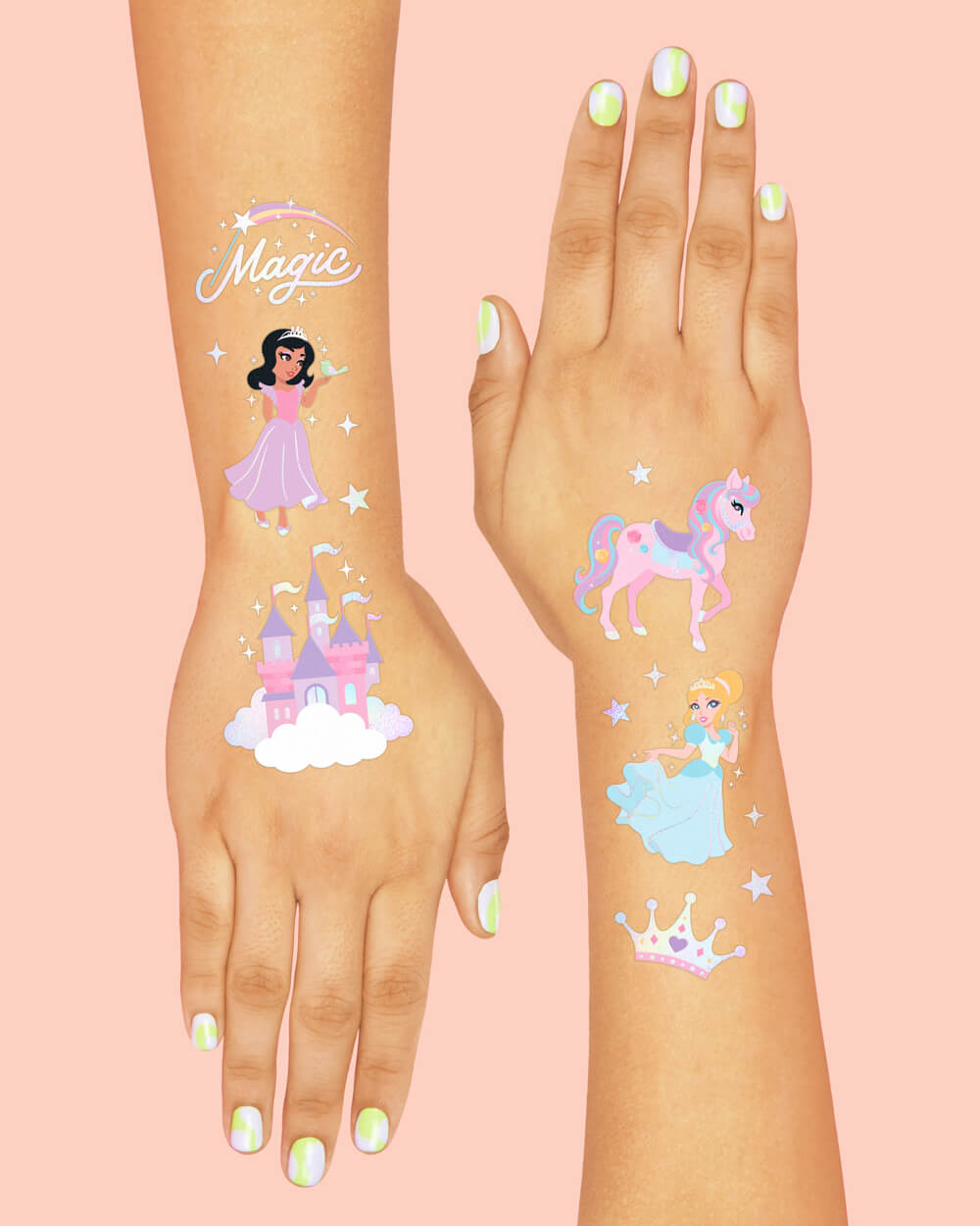 Princess Tats - 46 Foil Temporary Tattoos