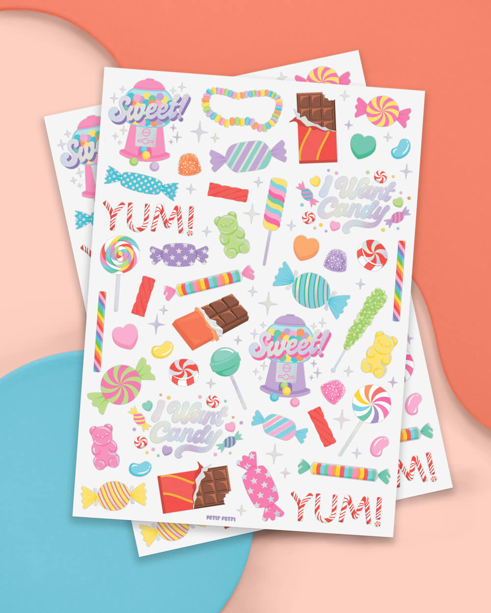 I Want Candy Tats - 72 Foil Temporary Tattoos