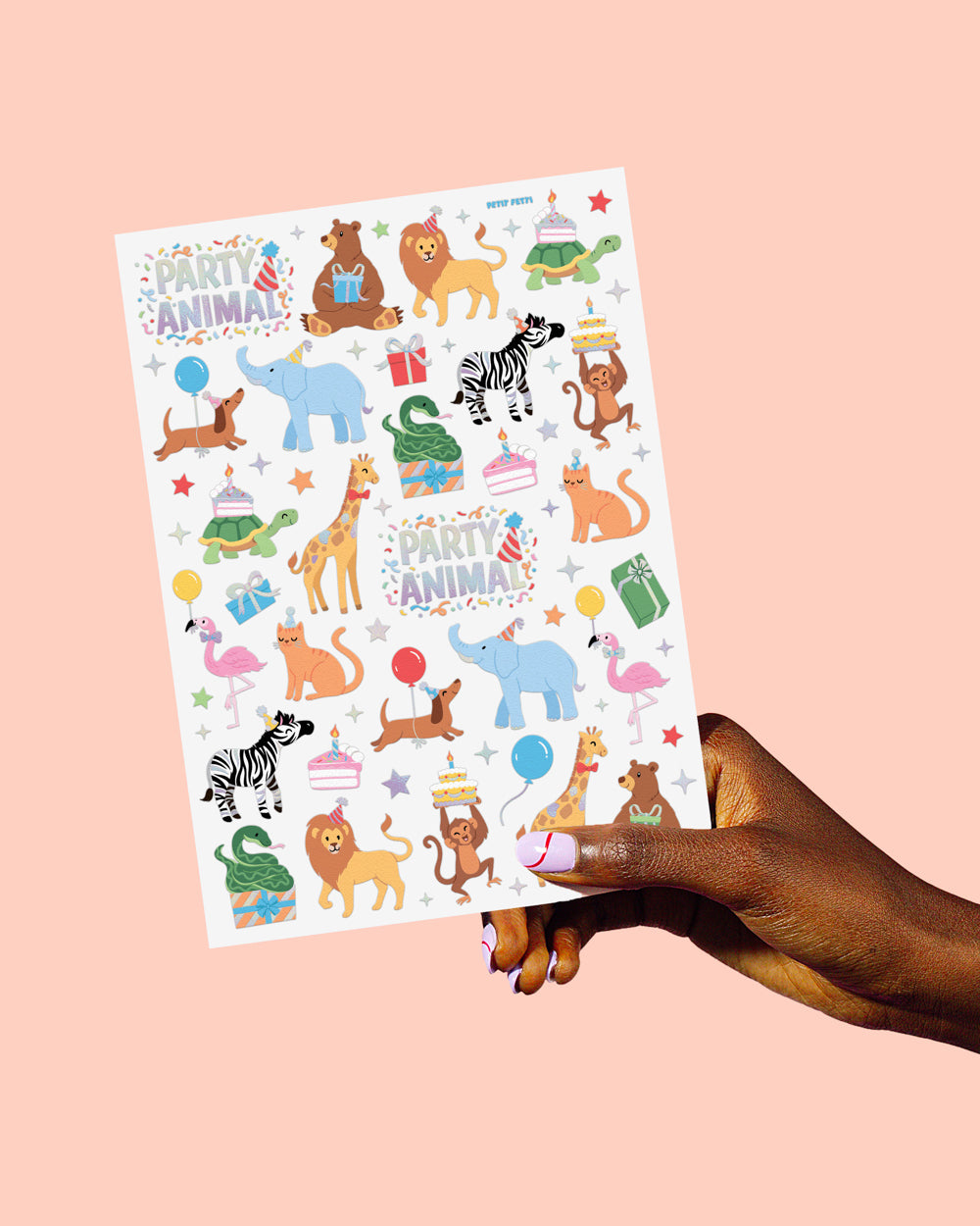 Pawty Animal Tats - 48 Foil Temporary Tattoos