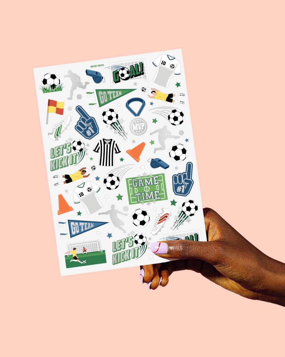Soccer Tats - 54 Foil Temporary Tattoos