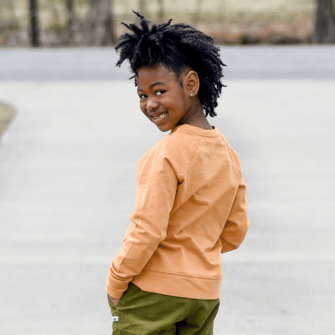 "you Are Loved" Raglan Sweatshirt - Butterscotch