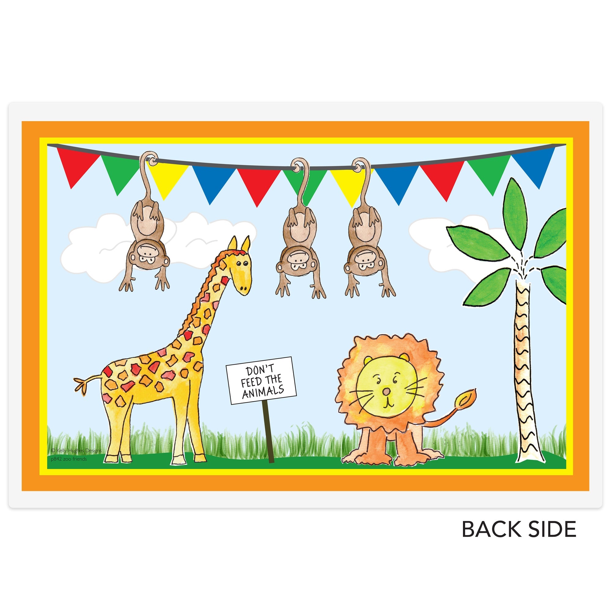 Zoo Friends Kids Placemat