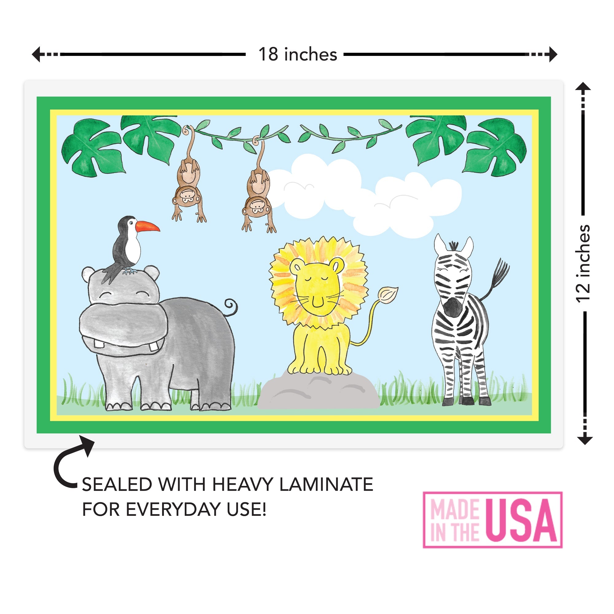 Going On Safari Kids Placemat