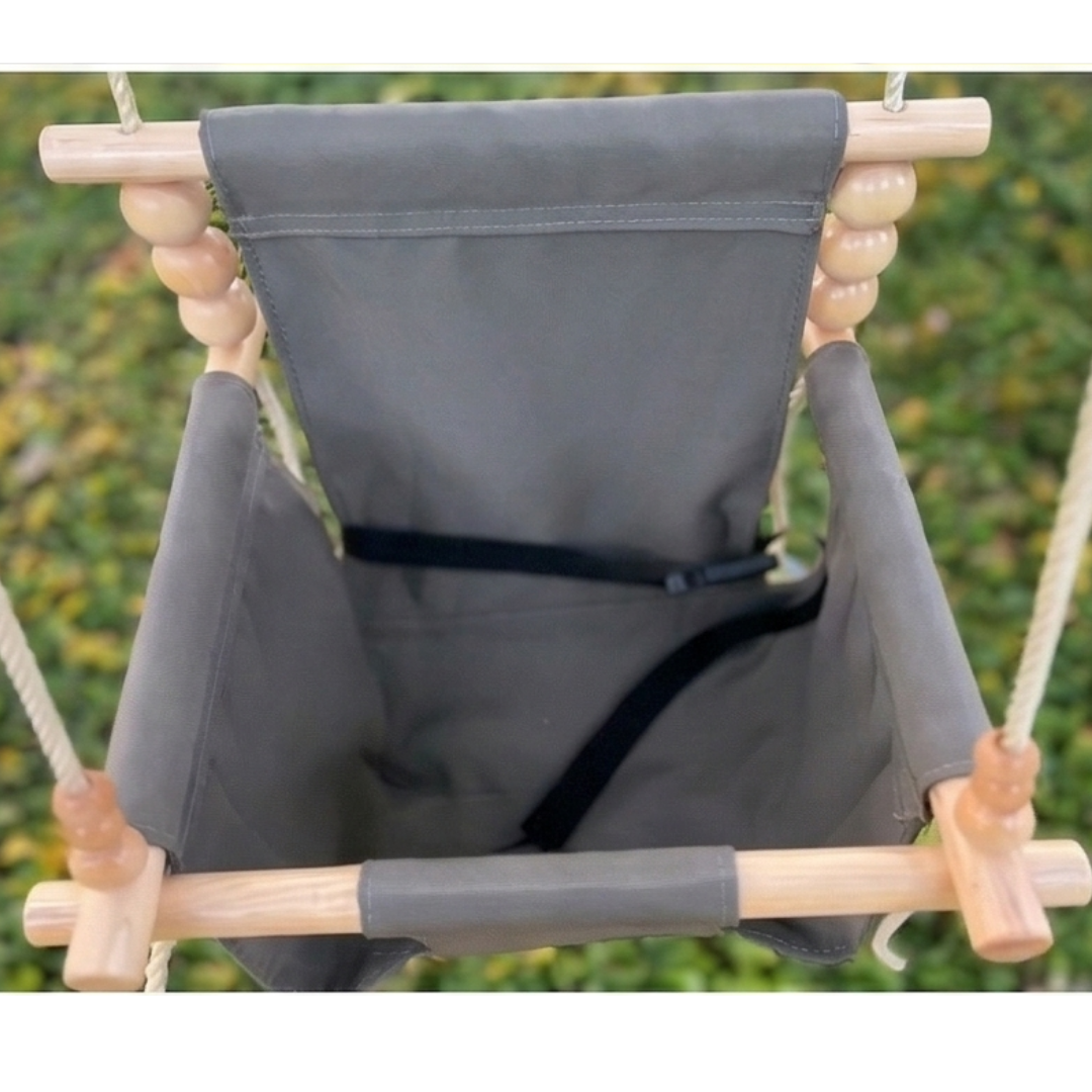 Premium Outdoor High Back Baby & Toddler Swing- Stone