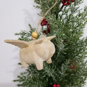 Wooden Flying Pig Ornament