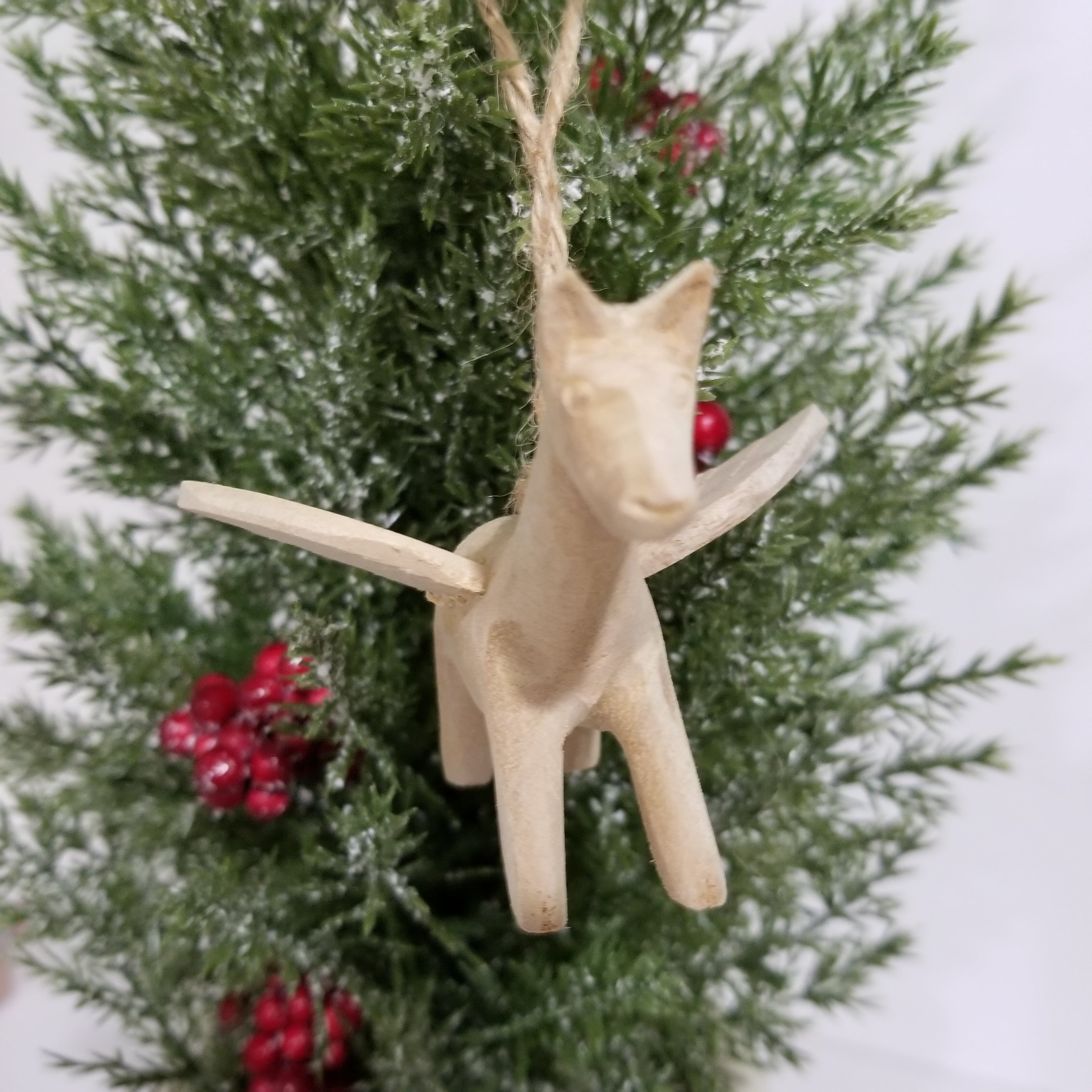 Wooden Flying Horse Ornament