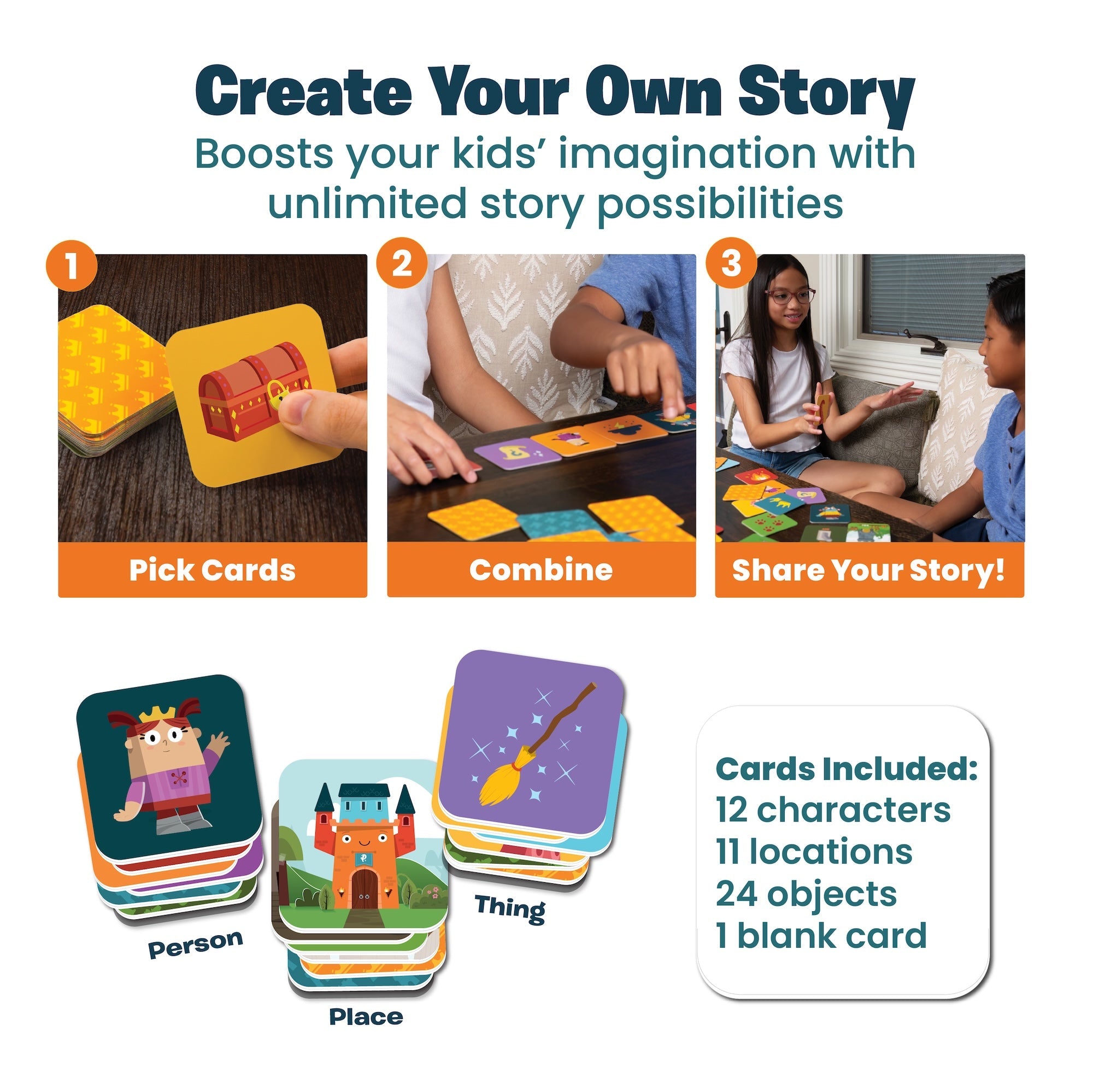 Story Starters: Create A Story Cards For Kids - Princess Petunia Edition