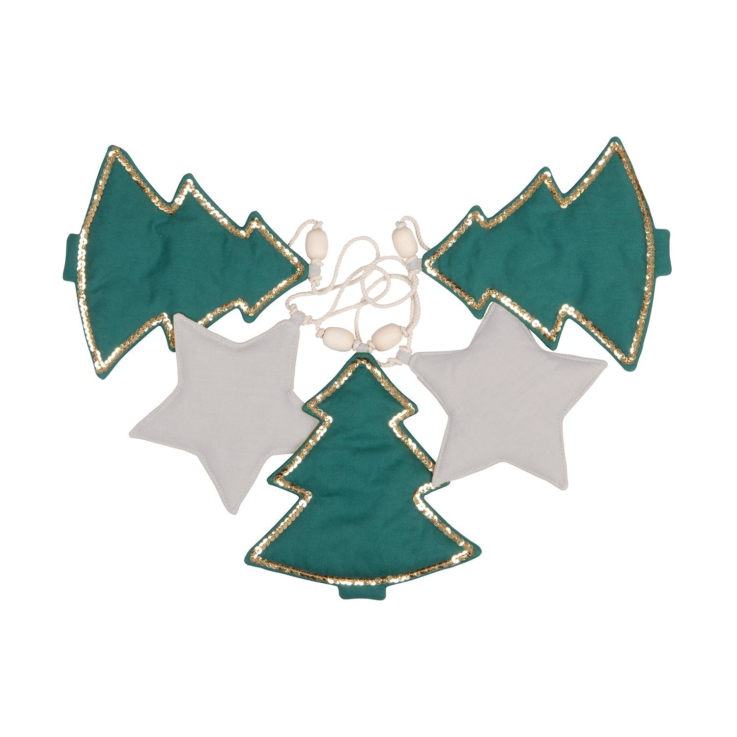 Cotton And Linen Green Christmas Tree Garland