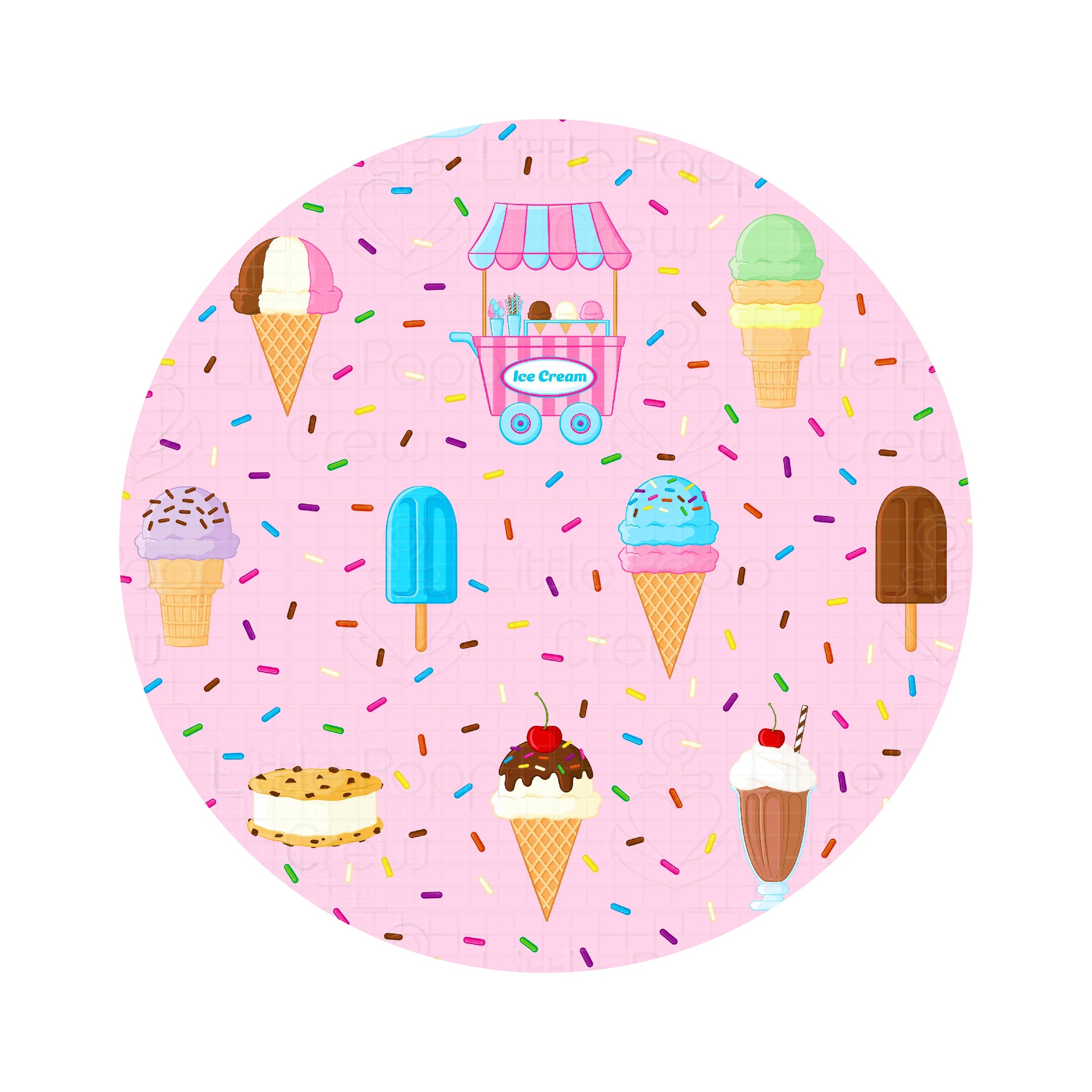 Strawberry Ice Cream | Bamboo Shorty Zipper Romper - Baby, Infant & Toddler