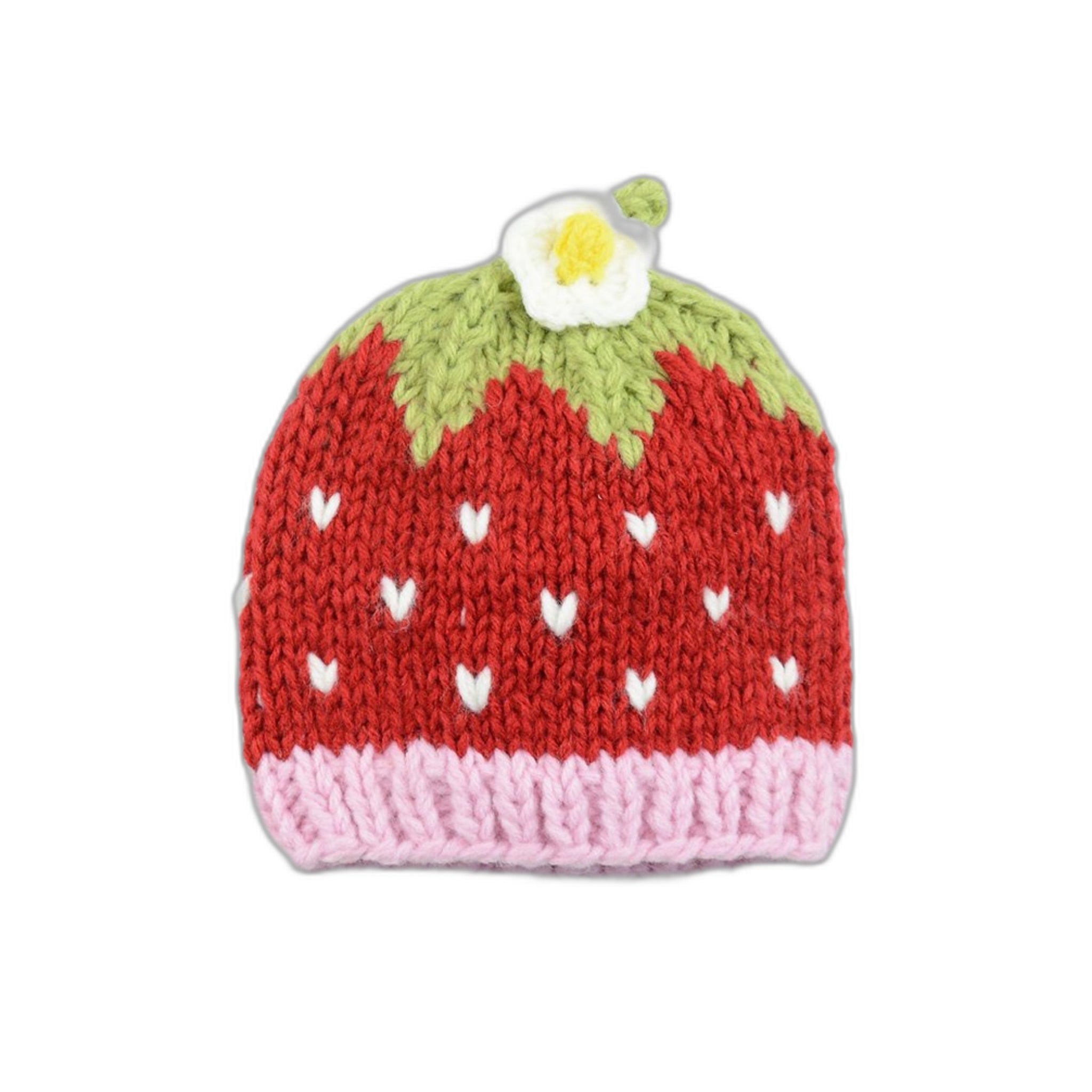 Addie Strawberry Hand-knit Hat