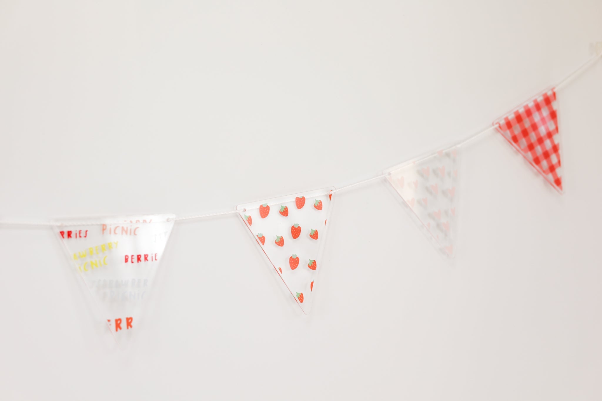 Strawberry Picnic Acrylic Garland