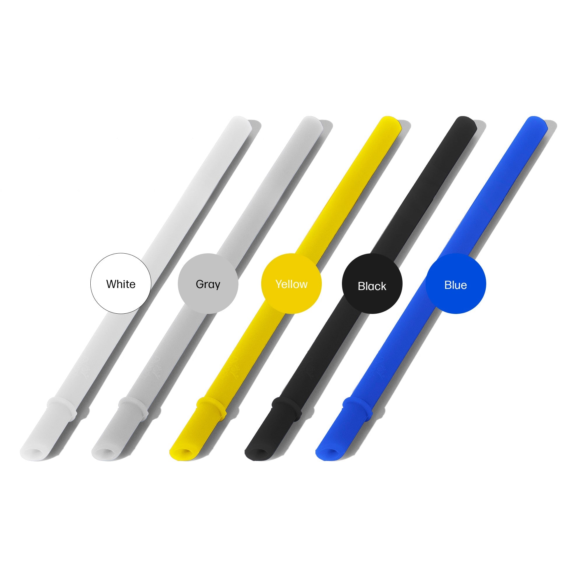 Avanchy Silicone Straws 5 Pack With Cleaning Brush