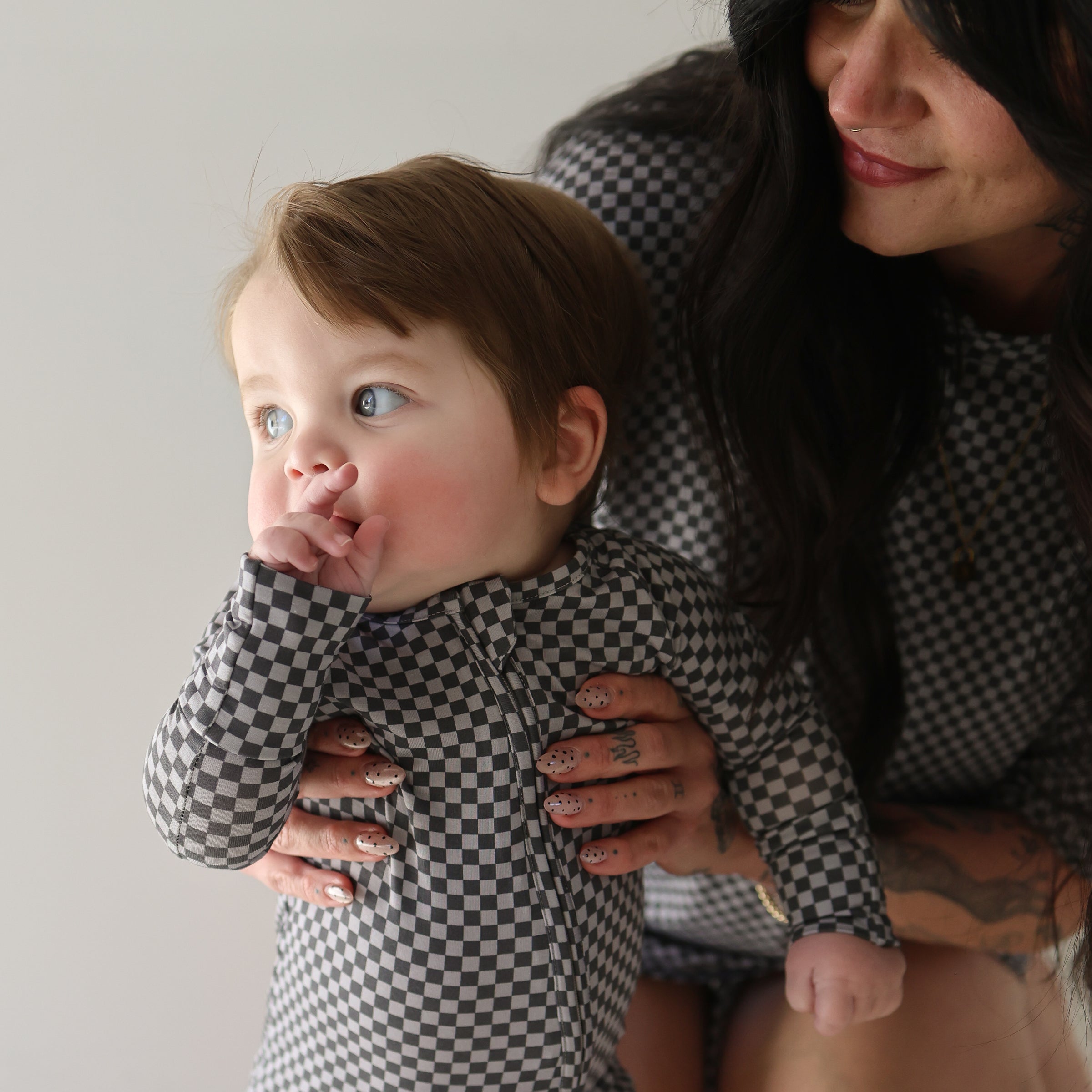 Bamboo Zip Pajamas | Street Micro Check