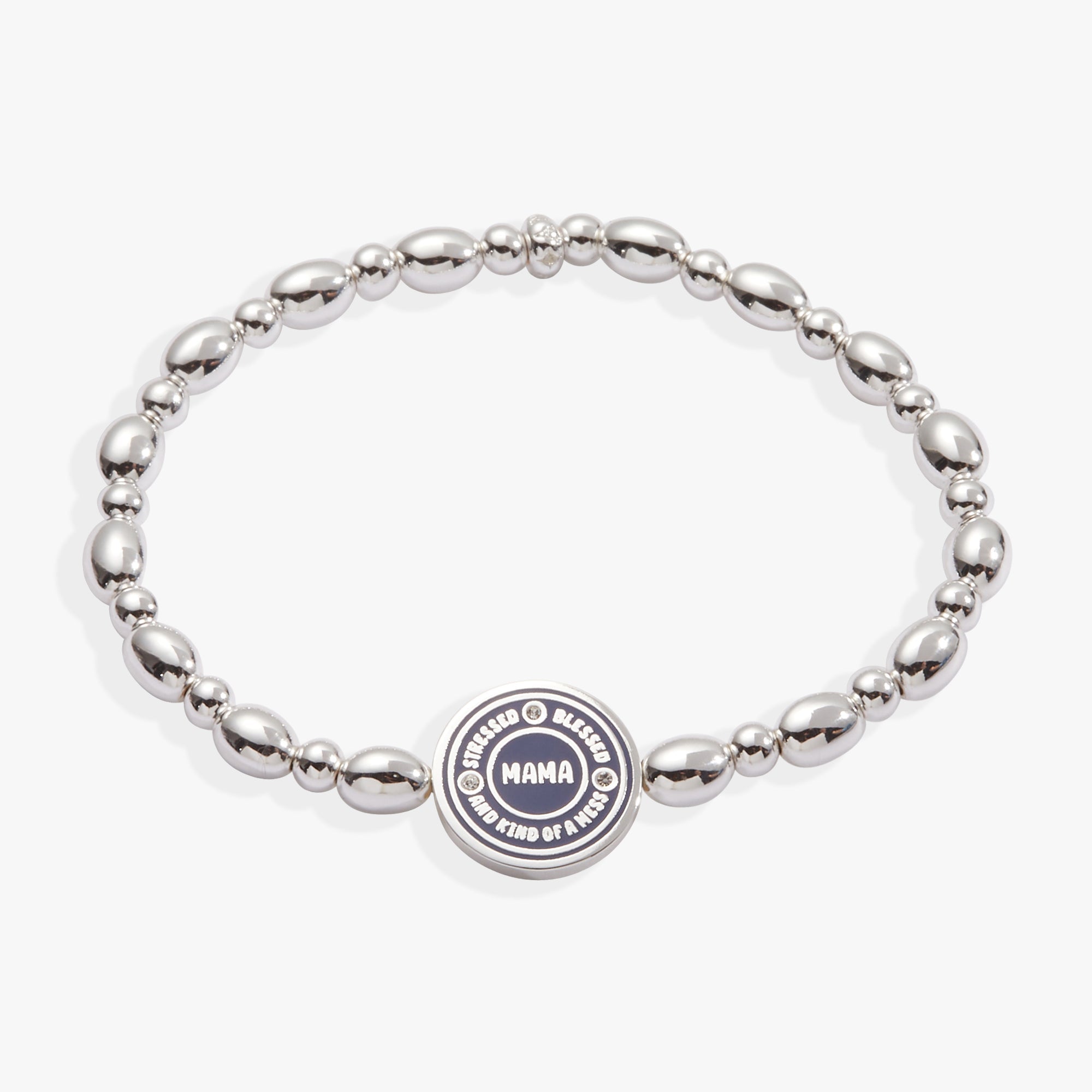 “mama — Stressed, Blessed And Kind Of A Mess” Stretch Bracelet