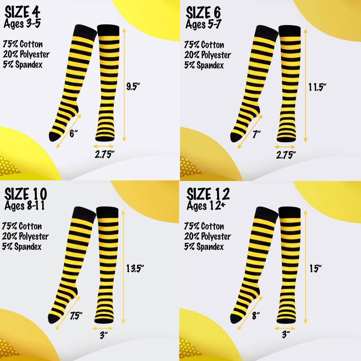 Striped Cotton Socks For Kids