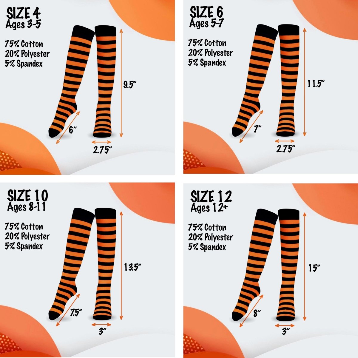 Striped Cotton Socks For Kids