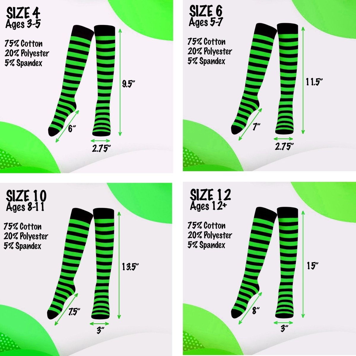 Striped Cotton Socks For Kids