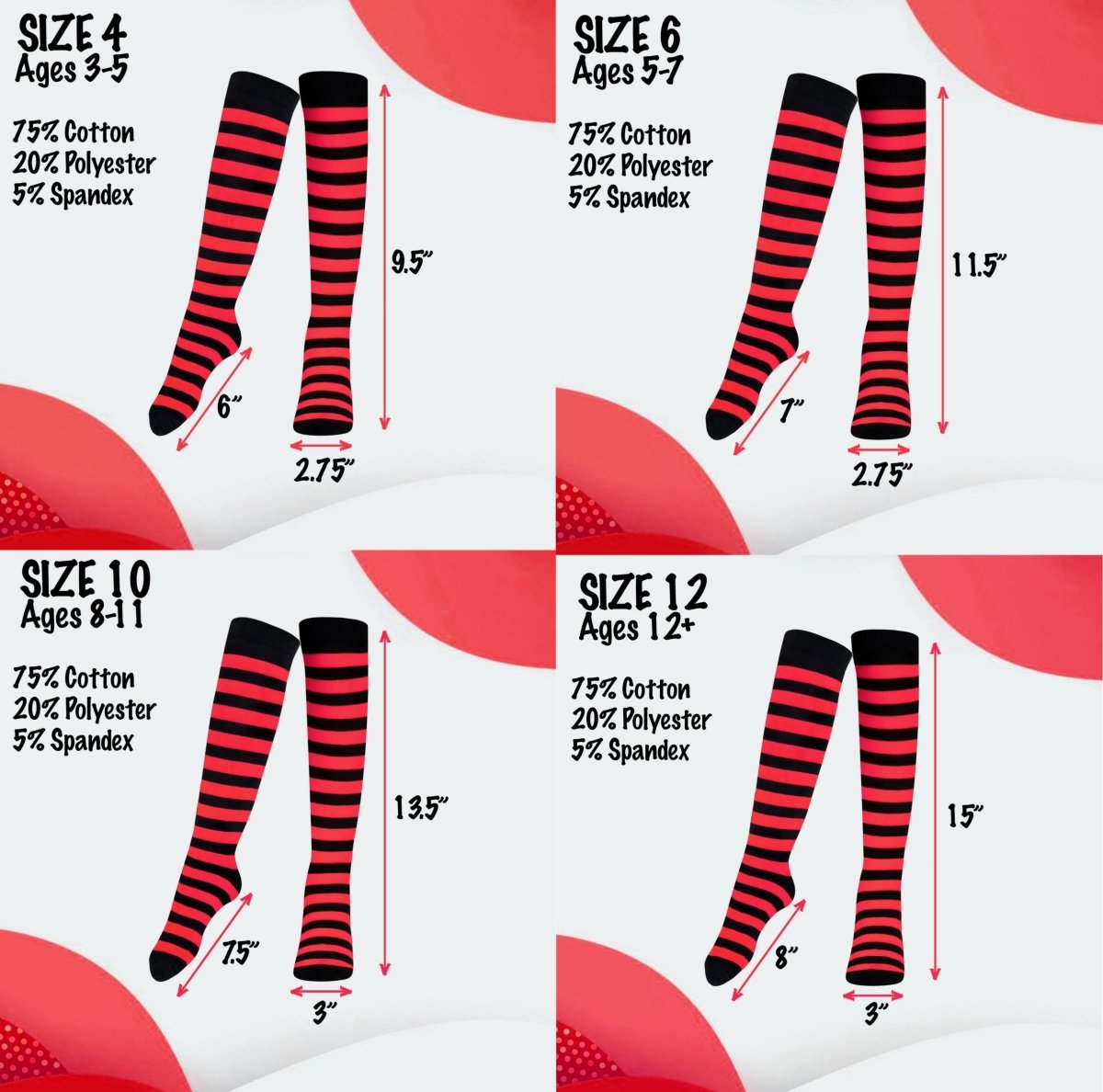 Striped Cotton Socks For Kids