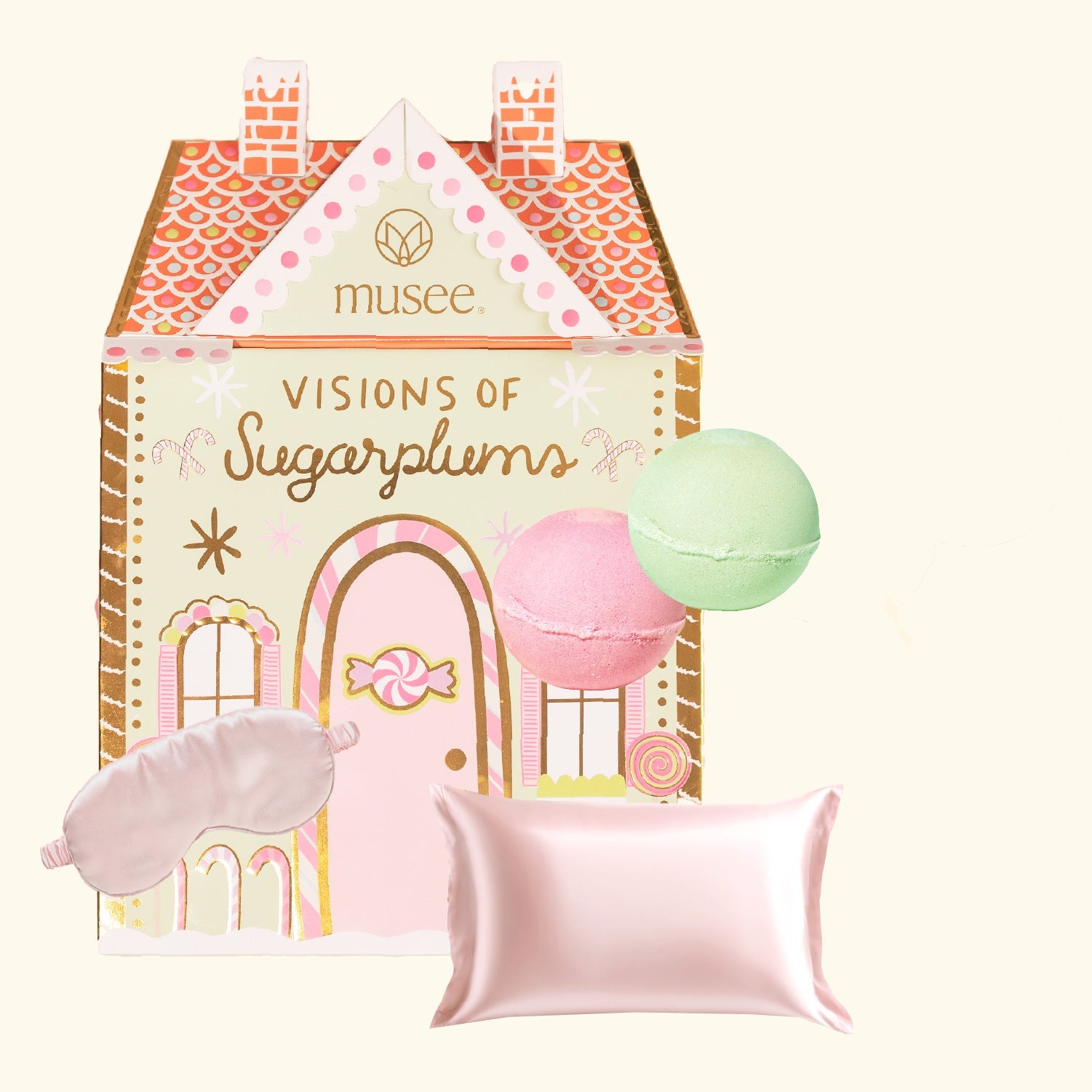 Visions Of Sugarplums Bath Balm, Pillowcase & Eye Mask Set