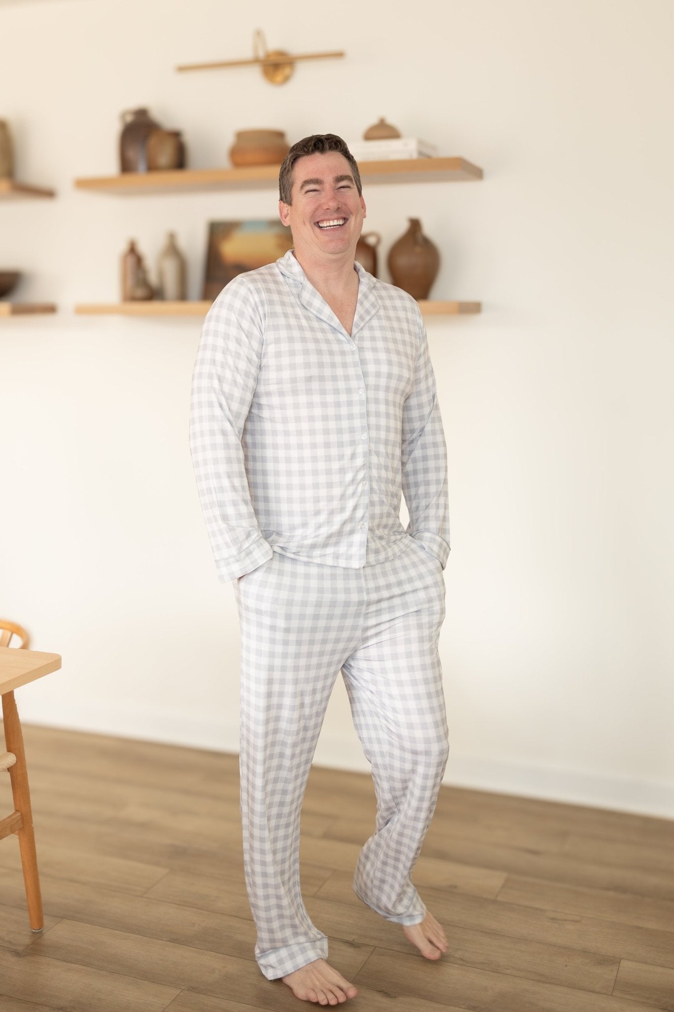 Sullivan's Gingham Unisex Adult Button Down Set