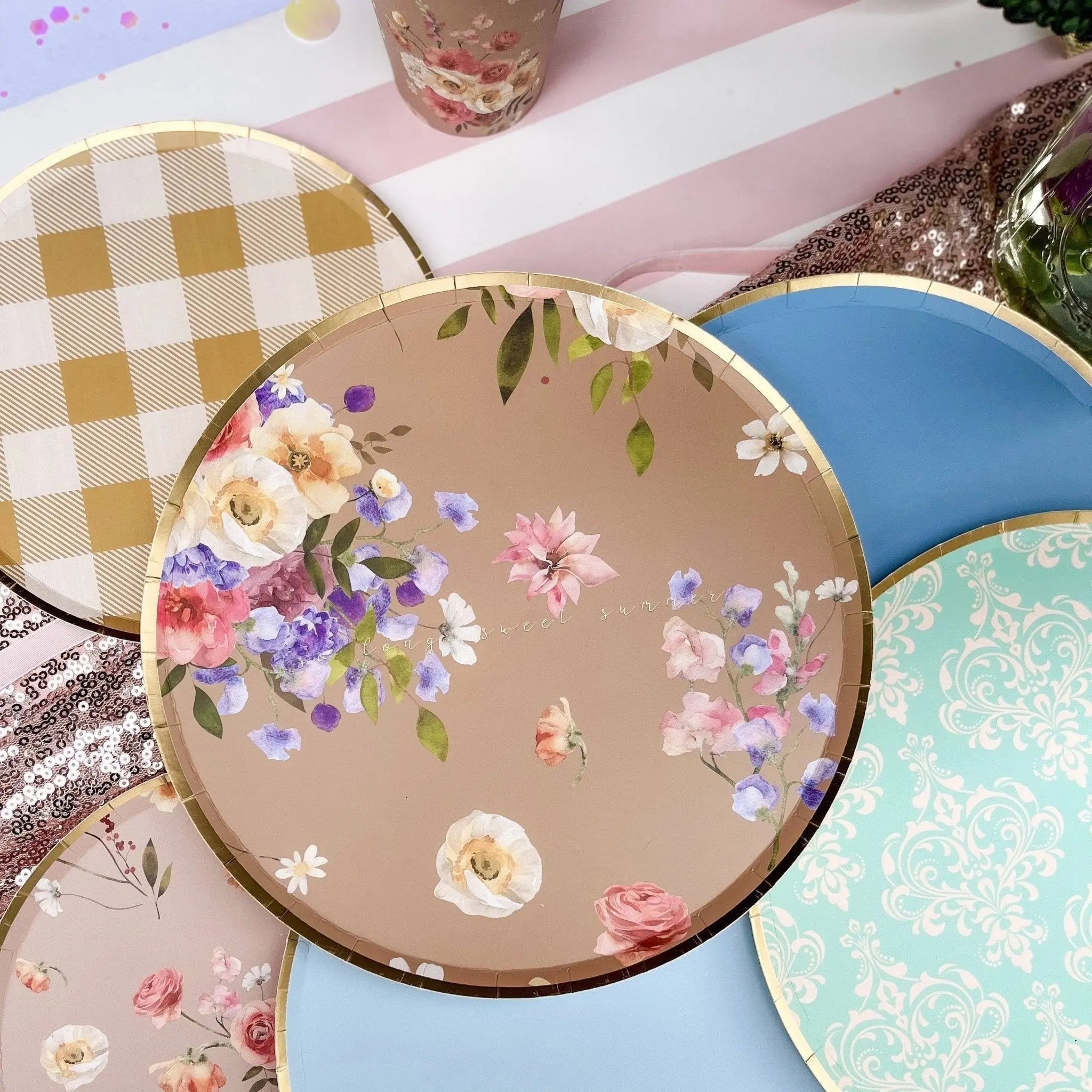 Summer Floral Plate, Large