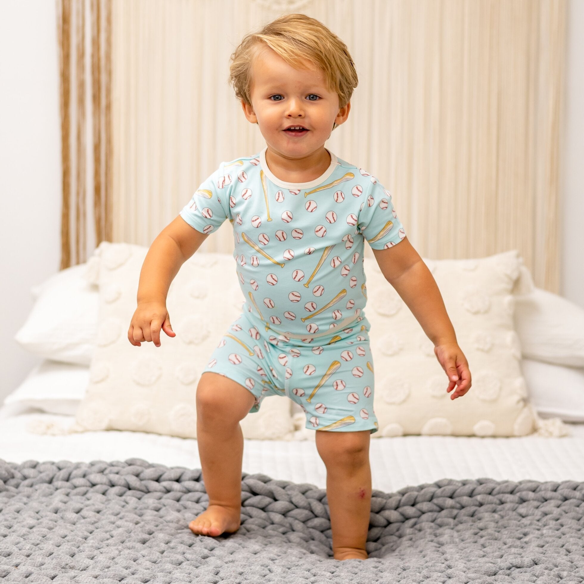 Summer Pj - Little Slugger Aqua