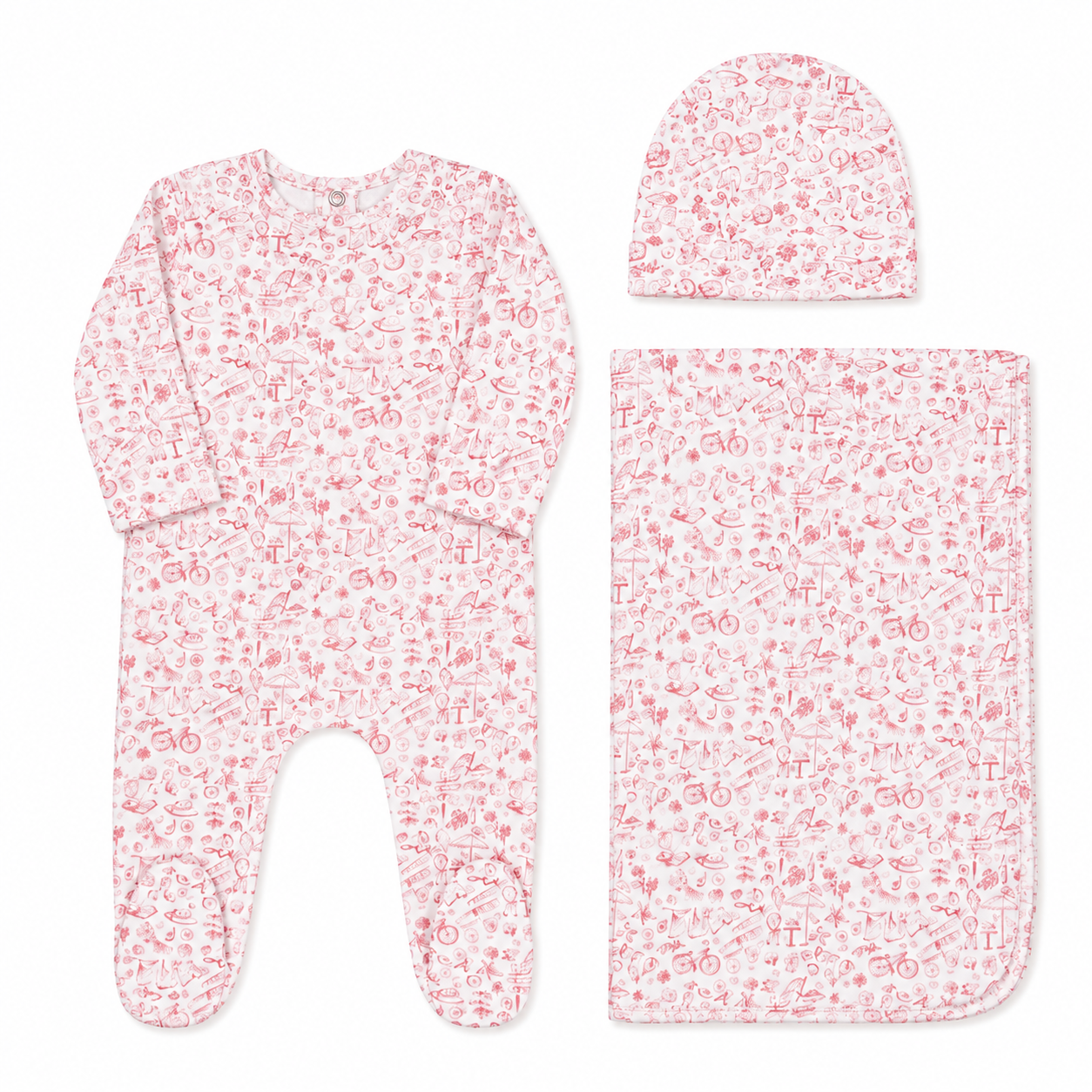 Summer Print Layette Set