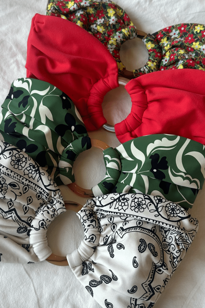 Sienna Floral Tori Ties Bandeau Bikini Top