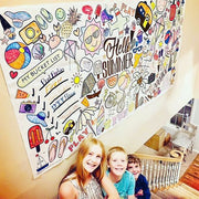 Summer Bucket List Coloring Tablecloth