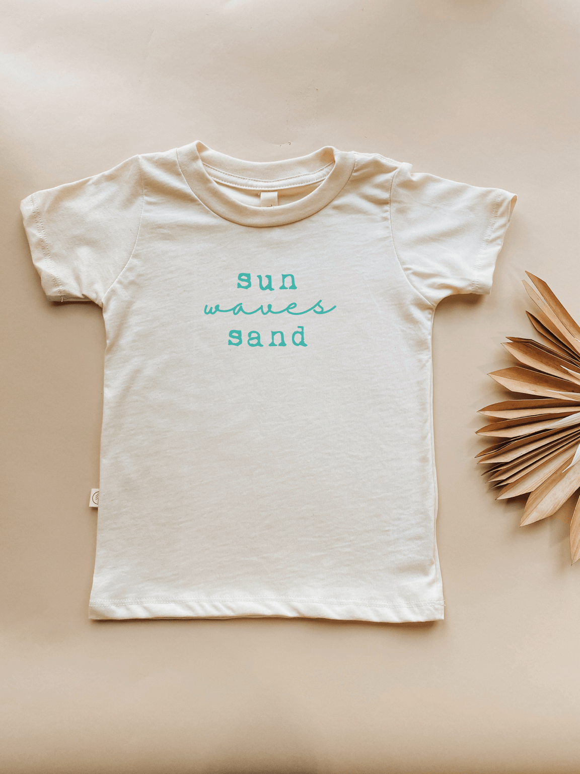 Sun Waves Sand Seafoam Organic Cotton Short Sleeve Toddler T-shirt