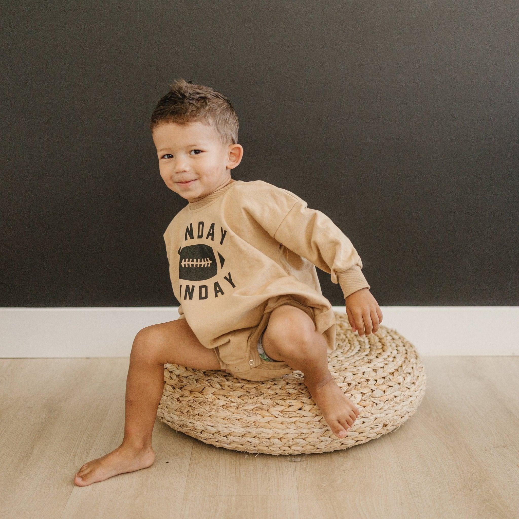 Sunday Funday Football Sweatshirt Romper - More Colors