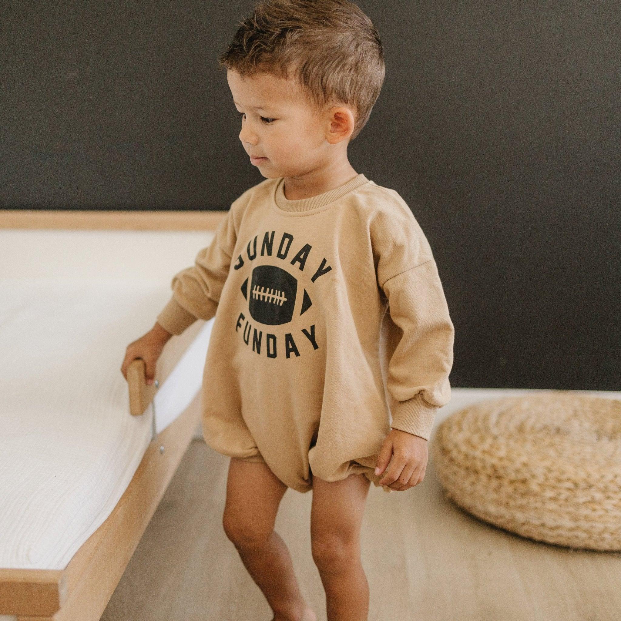 Sunday Funday Football Sweatshirt Romper - More Colors