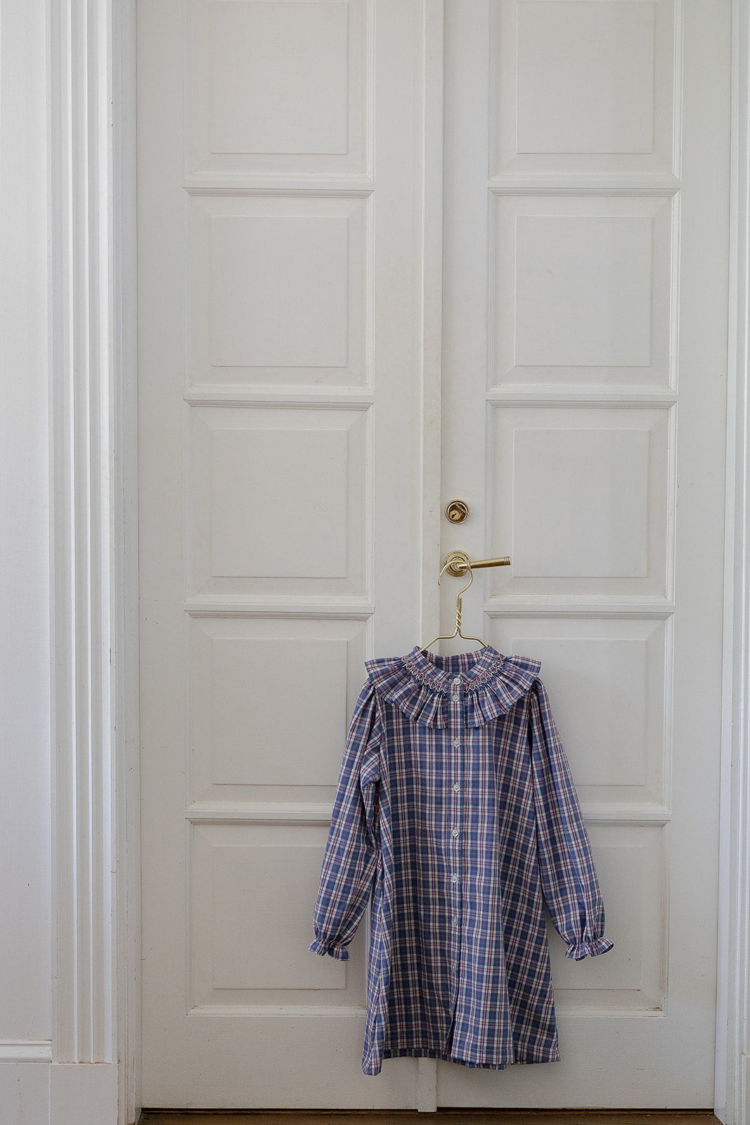 Molly Anne Dress In Blue & Purple Plaid